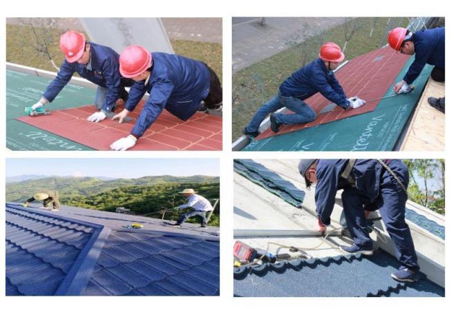 China Tile Manufacturer Decroation Construction Material Colored Stone Coated Roofing Tiles